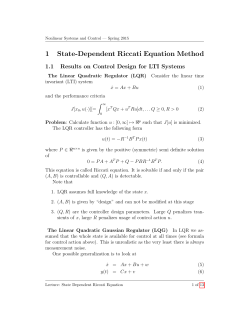 1 State-Dependent Riccati Equation Method