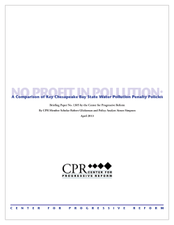 No Profit in Pollution - Center for Progressive Reform