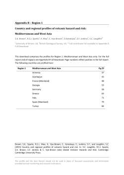 Appendix B &ndash; Region 1 Country and regional profiles of volcanic