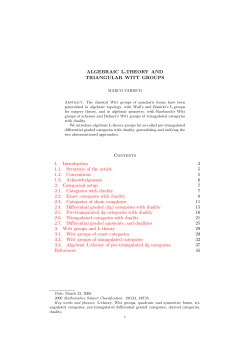 Algebraic L-Theory and Triangular Witt Groups