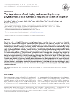 The importance of soil drying and re