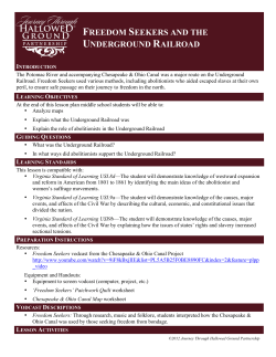 FREEDOM SEEKERS AND THE UNDERGROUND RAILROAD