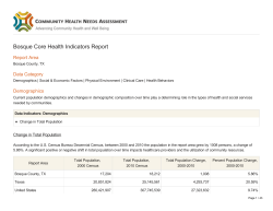 Bosque Core Health Indicators Report