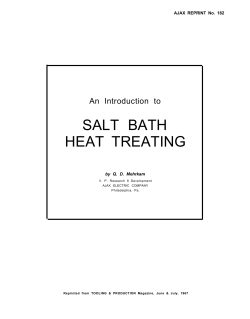 SALT BATH HEAT TREATING