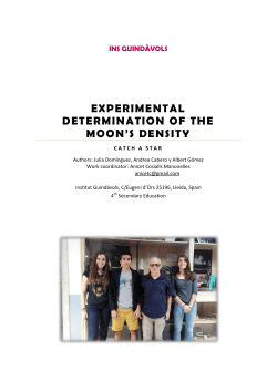 EXPERIMENTAL DETERMINATION OF THE MOON`S DENSITY