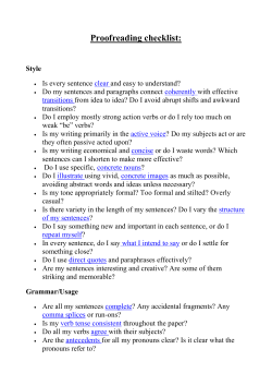 2Proofreading checklist
