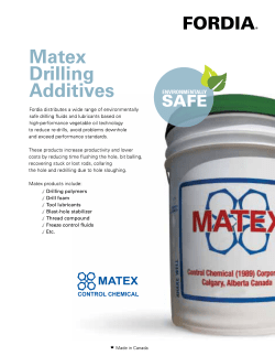 Matex Additives | Product Line Profile