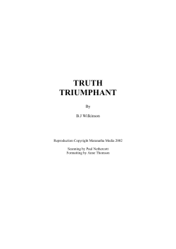 Truth Triumphant - End Times Prophecy