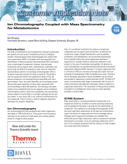 Ion Chromatography Coupled with Mass Spectrometry for