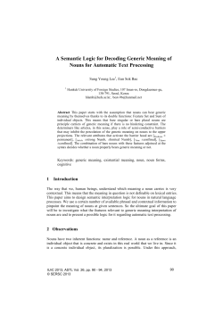 A Semantic Logic for Decoding Generic Meaning