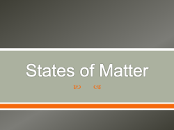 Notes - States of Matter