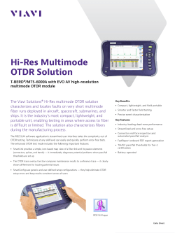 Hi-Res Multimode OTDR Solution