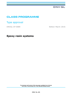 DNVGL-CP-0089 Epoxy resin systems