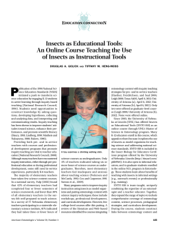 Insects as Educational Tools: An Online Course Teaching the Use of