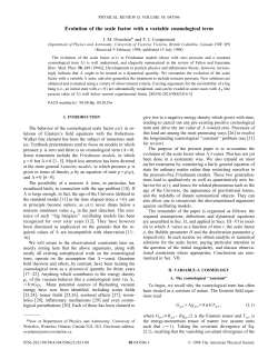 Evolution of the scale factor with a variable cosmological term
