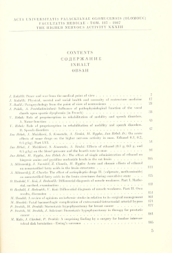 Page 1 ACTA UNIVERSITATIS PALACRIANAE 0L0MUCENSIS (O