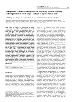 Disregulation of mitotic checkpoints and regulatory proteins