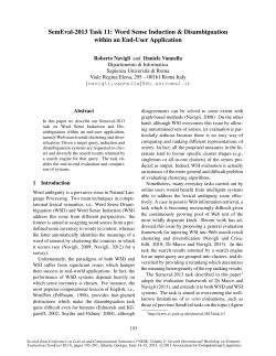 SemEval-2013 Task 11: Word Sense Induction and Disambiguation