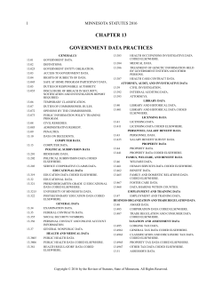 Minnesota Government Data Practices Act