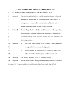 A Bill to Implement an Oil Embargo for Countries Hosting ISIS 1 BE