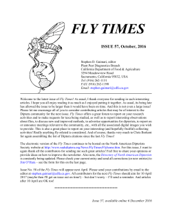fly times - North American Dipterists Society