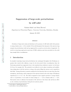 Suppression of large-scale perturbations by stiff solid