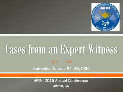 Cases from an Expert Witness in Radiology Nursing Legal Case