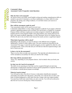 Why do I have to be assessed