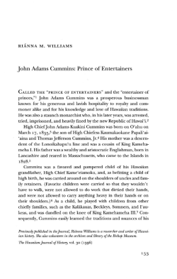 John Adams Cummins: Prince of Entertainers