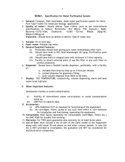 1 Sl.No1. Specification for Water Purification System 1. General