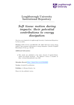 Soft tissue motion during impacts: their potential contributions to