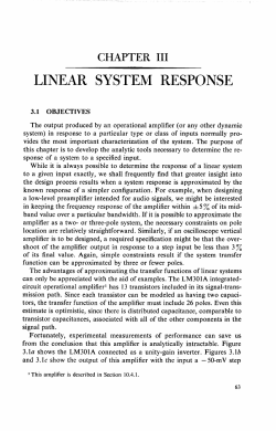 Linear System Response