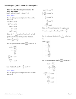 Mid-Chapter Quiz: Lessons 5-1 through 5-3