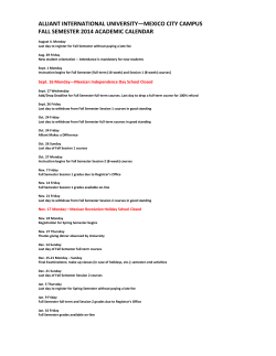 alliant international university&mdash;mexico city campus fall semester