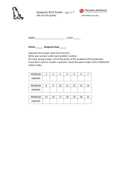 Kangaroo 2012 Ecolier page 1 / 7