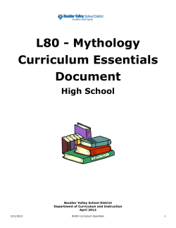 L80 - Mythology Curriculum Essentials Document