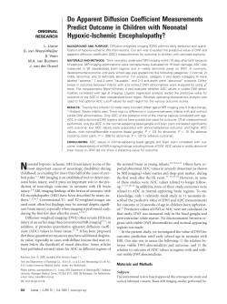 Do Apparent Diffusion Coefficient Measurements Predict Outcome in