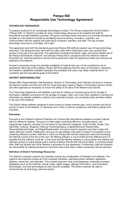 Pampa ISD Responsible Use Policy