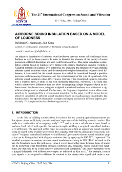 airborne sound insulation based on a model of loudness
