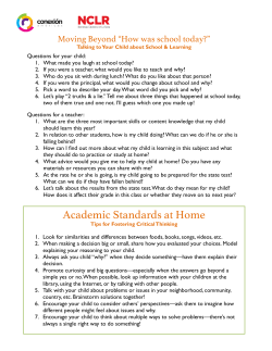 Academic Standards at Home
