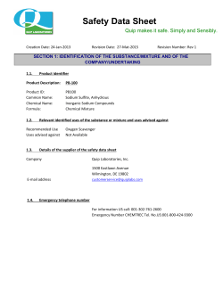 Safety Data Sheet