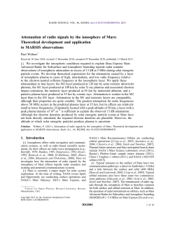 Attenuation of radio signals by the ionosphere of Mars