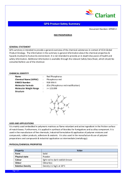 GPS Product Safety Summary