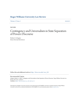 Contingency and Universalism in State Separation