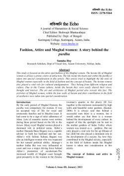 ashion, Attire and Mughal women: A story behind the purdha