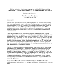 Clinical evaluation of the long lasting topical vehicle