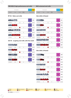 M4 RF 40 - Ratio end mills GS 40 - roughing end mills with fine teeth