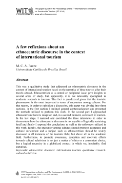 A few reflexions about an ethnocentric discourse in the