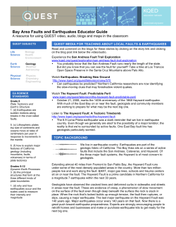 Bay Area Faults and Earthquakes Educator Guide