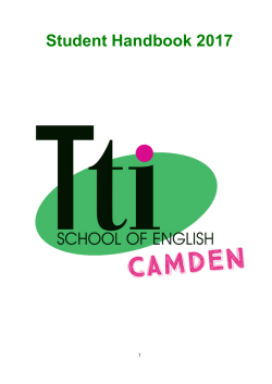 Student handbook - Tti School of English